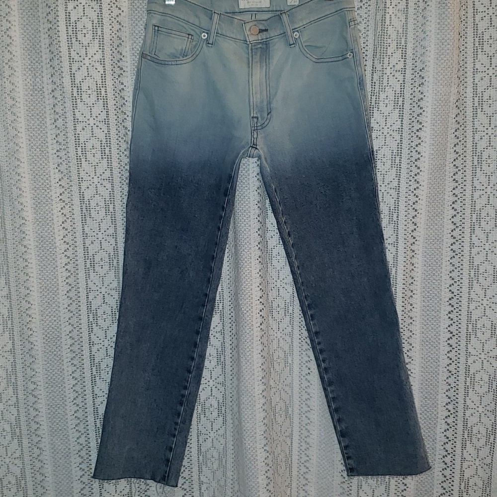 Lucky Brand Mid Rise Crop ombre Authentic Straight